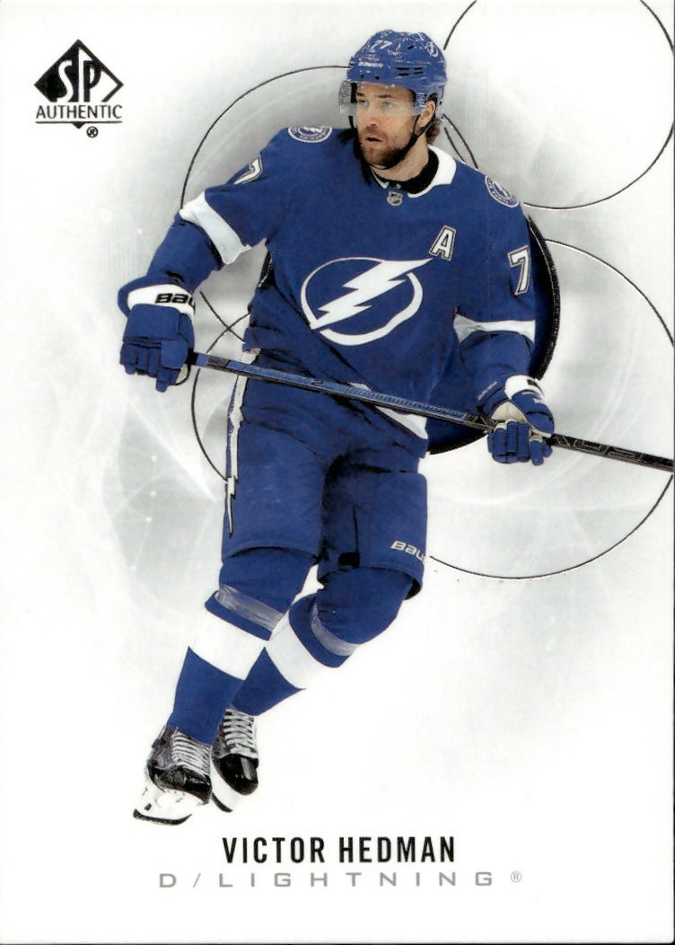 2020-21 Upper Deck Sp Authentic Hockey - Base #3 Victor Hedman - Tampa Bay Lightning - A