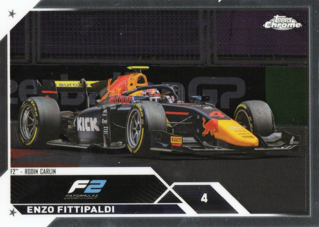 2023 Topps Chrome Formula 1 Base #127 - F2 Cars Enzo Fittipaldi - F2 Rodin Carlin - A
