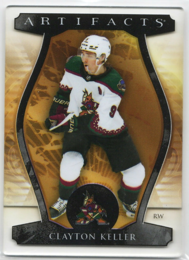 2023-24 Upper Deck Artifacts Hockey - Base - Clear Acetate #105 Clayton Keller - Arizona Coyotes - A