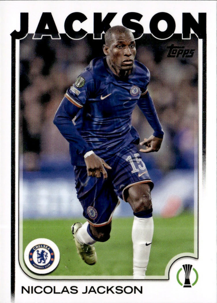2024-25 Topps UEFA Club Competitions - Base #41 Nicolas Jackson - Chelsea FC - A