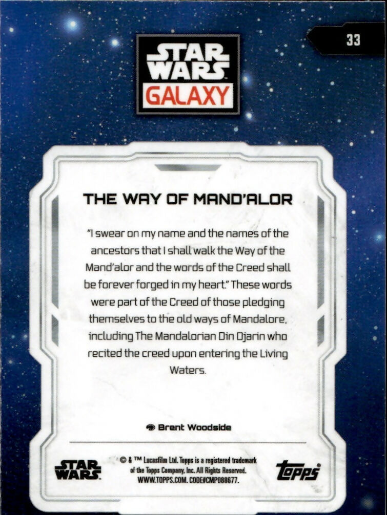 2024 Topps Star Wars Galaxy Chrome - Base #33 The Way Of Mand'alor - B