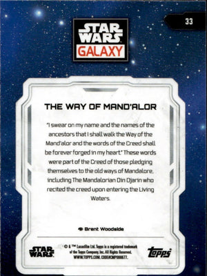 2024 Topps Star Wars Galaxy Chrome - Base #33 The Way Of Mand'alor - B