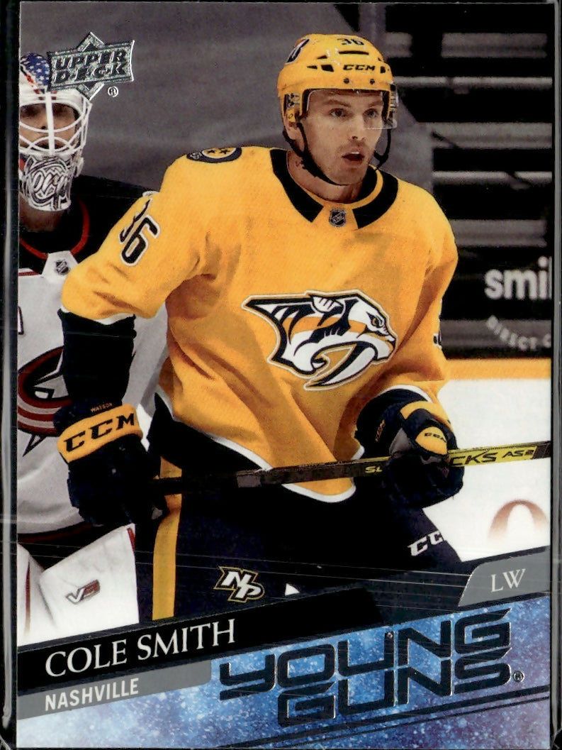 2020-21 Upper Deck #481 Cole Smith Nashville Predators Rookie