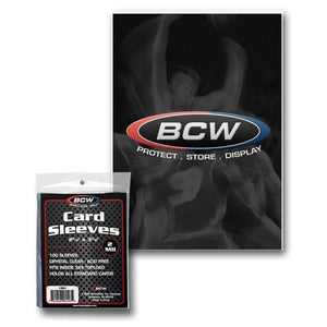 BCW Thick Card Sleeves Protectors Clear (2" 3/4 x 3" 3/4) (100 Sleeves per pack)