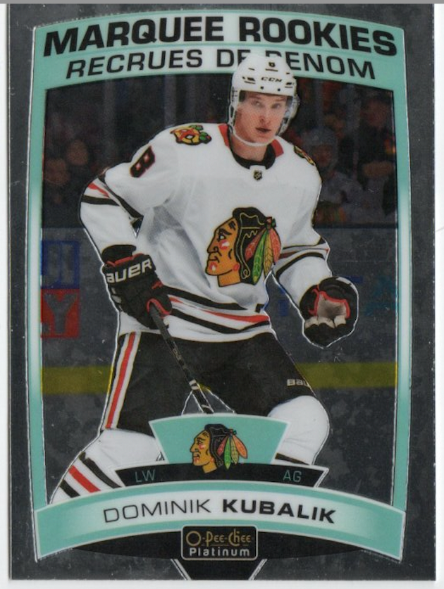 2020-21 Upper Deck O-Pee-Chee Platinum Hockey - Base - Marquee Rookies #186 Dominik Kubalik - Chicago Blackhawks