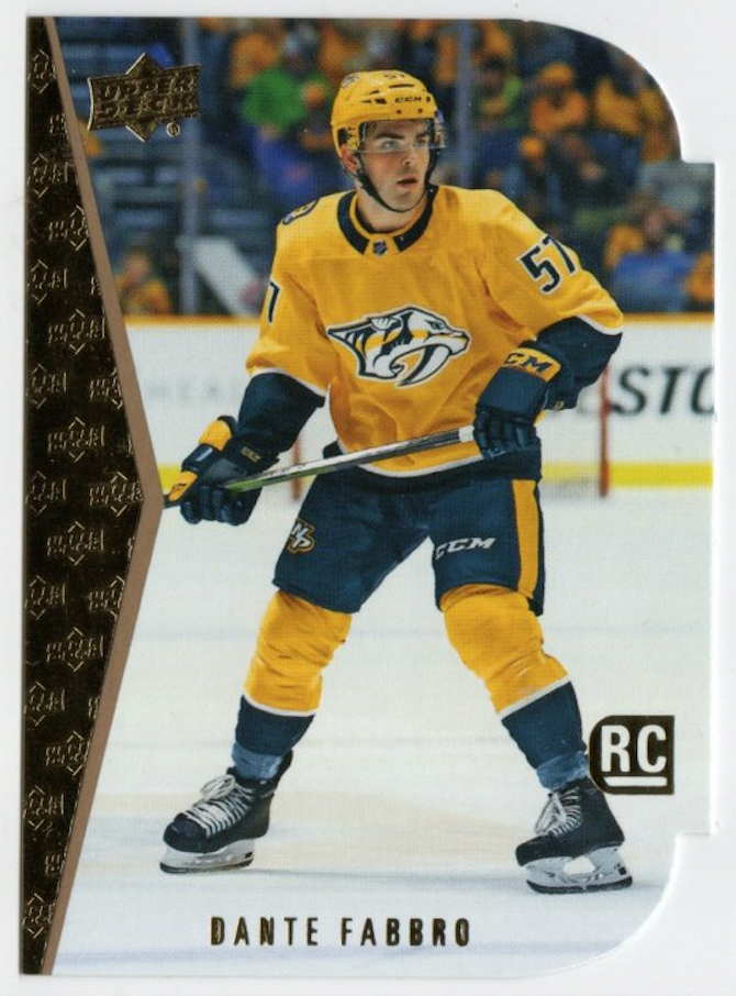 2019-20 Upper Deck Series 1 Hockey - Rookie Tribute Die Cuts - Nashville Predators - Dante Fabbro - 6