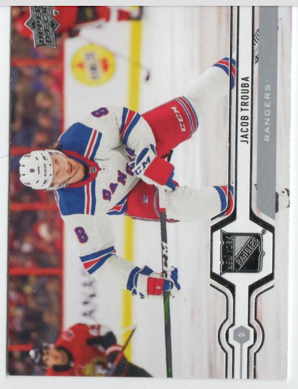 2019-20 Upper Deck Series Two #343 - Jacob Trouba - New York Rangers