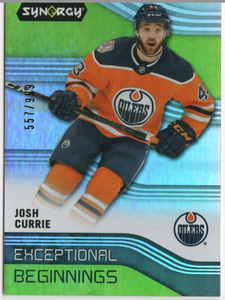 2019-20 Upper Deck Synergy Hockey Exceptional Beginnings #999 #EB-21 Josh Currie - Edmonton Oilers