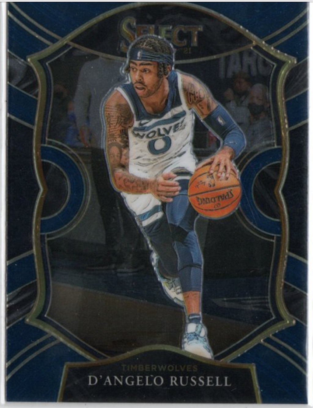 2020-21 Panini Select Basketball Concourse Retail Blue #18 D'Angelo Russell - Minnasota Timberwolves