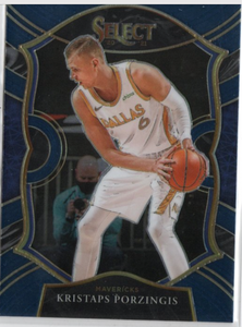 2020-21 Panini Select Basketball Concourse Retail Blue #43 Kristaps Porzingis - Dallas Mavericks