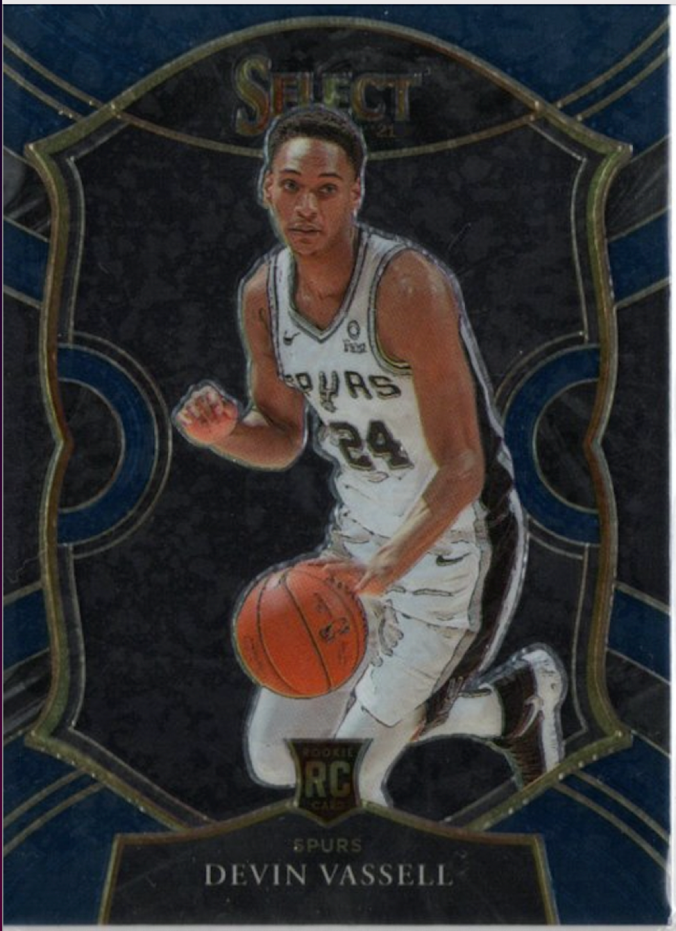 2020-21 Panini Select Basketball Concourse Retail Blue #71 Devin Vassell - San Antonio Spurs