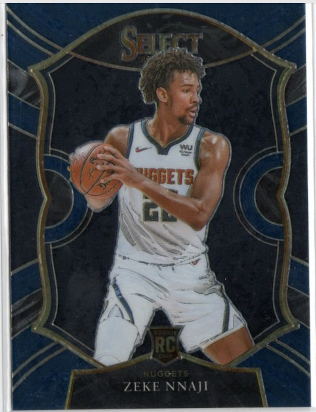 2020-21 Panini Select Basketball  Concourse  Retail Blue #82 Zeke Nnaji - Denver Nuggets