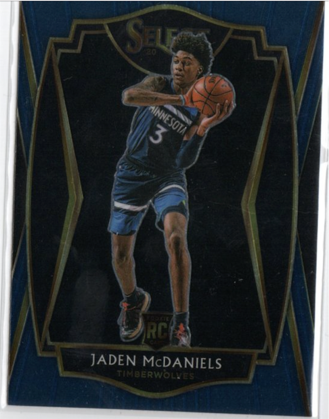 2020-21 Panini Select Basketball Concourse Retail Blue #88 Jaden McDaniels - Minnesota Timberwolves