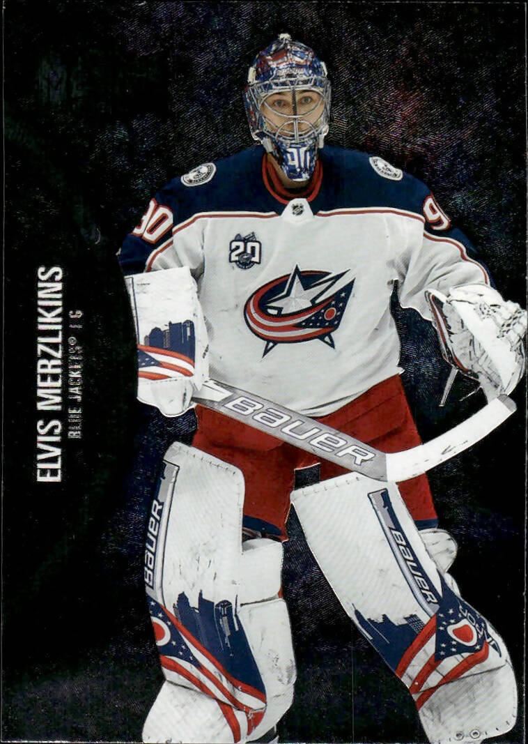 2021-22 Upper Deck Skybox Metal Universe Hockey Base #44 Elvis Merzlikins - Columbus Blue Jackets