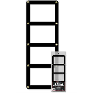 BCW 4 Card Screwdown Holder Black Boarder