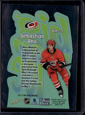 2021-22 Upper Deck Skybox Metal Universe Hockey Big Man On Ice #BM-13 Sebastian Aho - Carolina Hurricanes