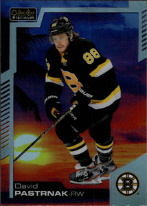 2020-21 Upper Deck O-Pee-Chee Platinum Hockey - Base - Sunset #7 David Pastrnak - Boston Bruins