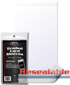 BCW GRADED CARD SLEEVES RESEALABLE (3" 3/4 X 5" 1/2)