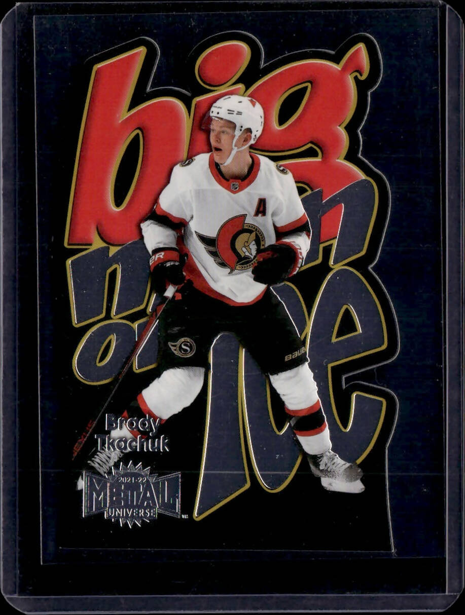 2021-22 Upper Deck Skybox Metal Universe Hockey Big Man On Ice #BM-39 Brady Tkachuk - Ottawa Senators