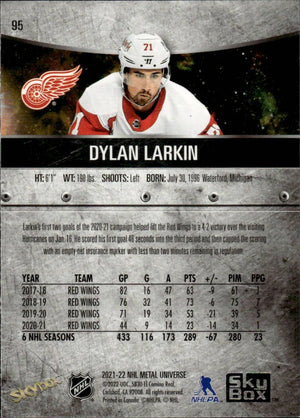 2021-22 Upper Deck Skybox Metal Universe Hockey Base #95 Dylan Larkin - Detroit Red Wings