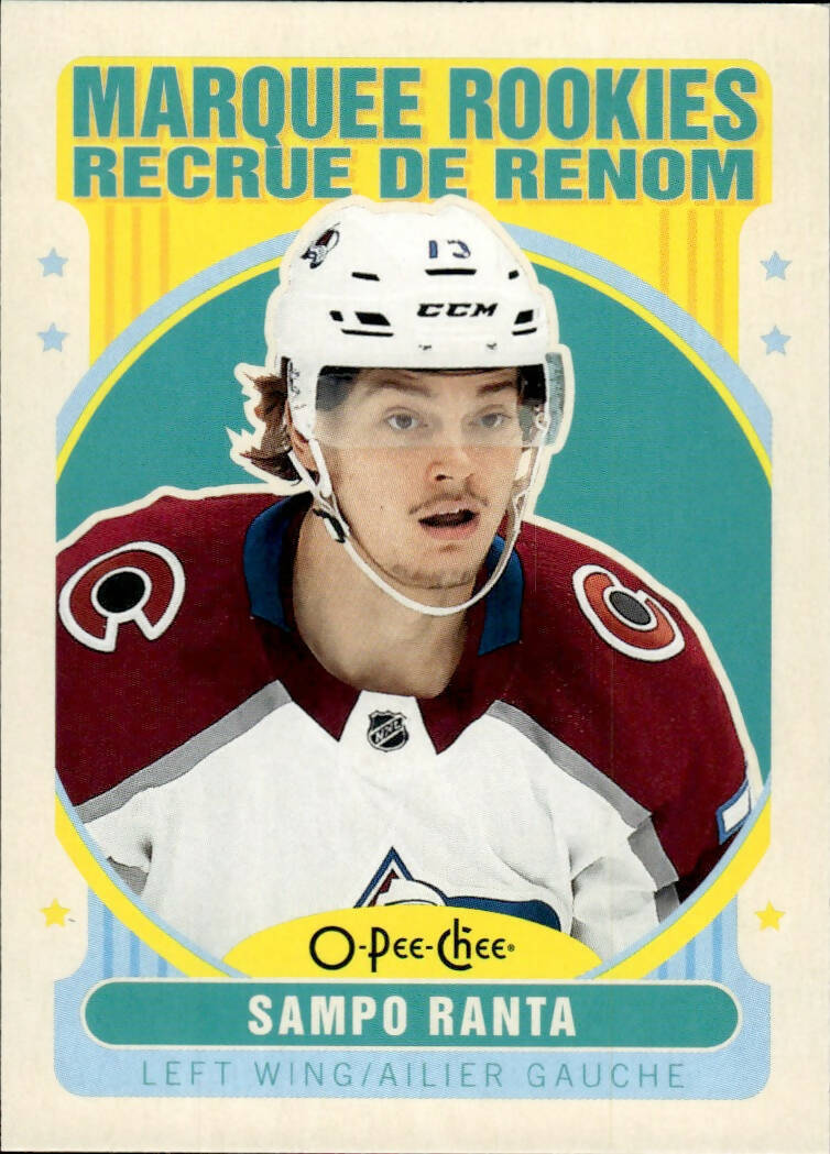 2021-22 Upper Deck Series 2 Hockey - O-Pee-Chee Update - Marquee Rookies - Retro #645 Sampo Ranta - Colorado Avalanche