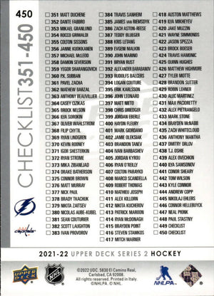 2021-22 Upper Deck Series 2 Hockey - Base #450 Nikita Kucherov/Alex Ovechkin Tampa Bay Lightning/Washington Capitals CL