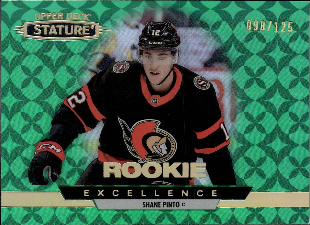 2021-22 Upper Deck Stature - Excellence - Rookie /125 #RE-6 Shane Pinto - Ottawa Senators