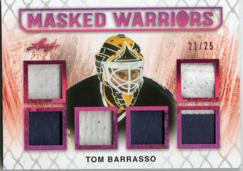 2017-18 Leaf Hockey - Masked Warriors /25 #MW-17 Tom Barrasso - Pittsburgh Penguins