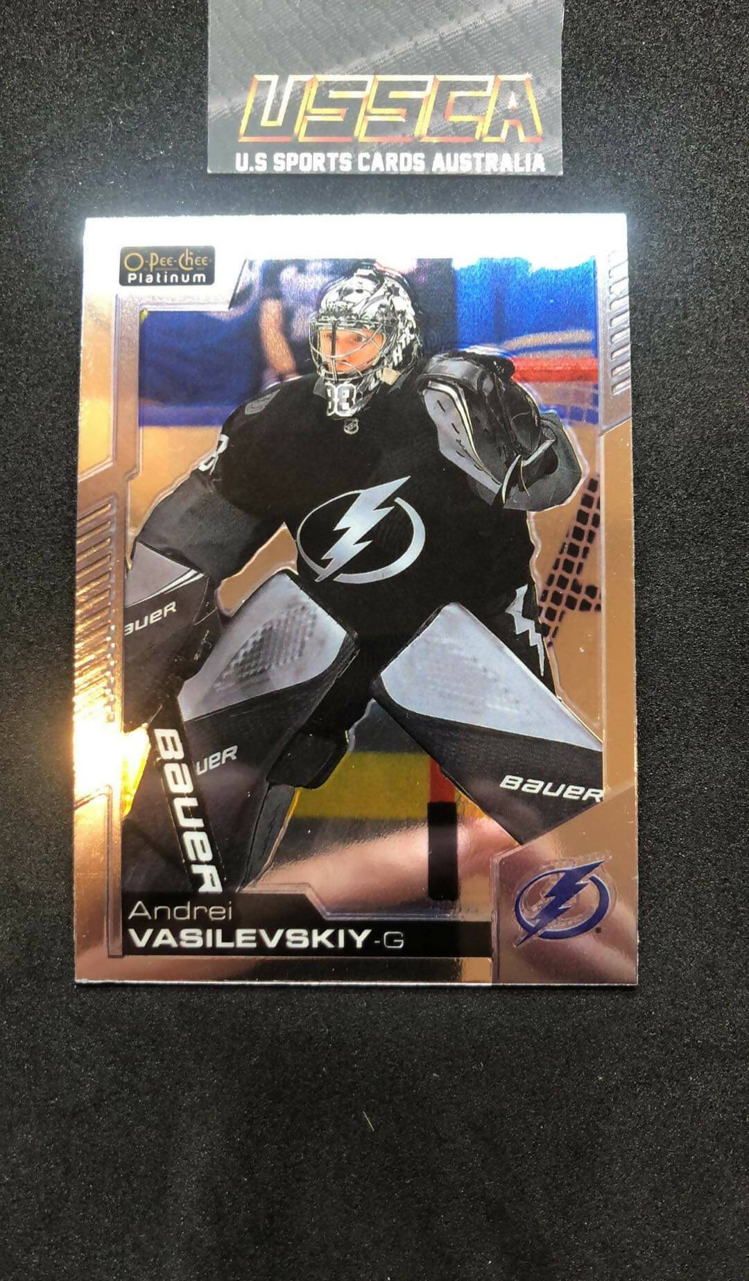 2020-21 Upper Deck O-Pee-Chee Platinum Hockey - Base #43 Andrei Vasilevskiy - Tampa Bay Lightning