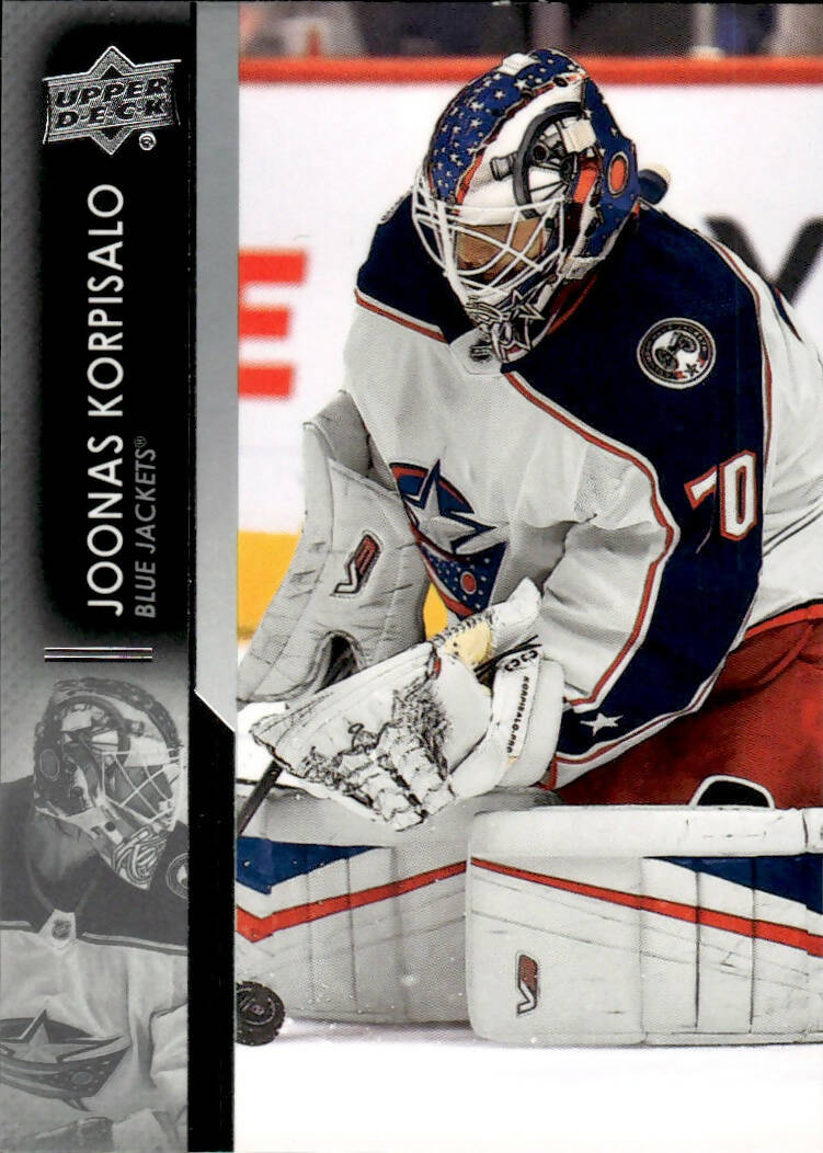 2021-22 Upper Deck Series 2 Hockey - Base #304 Joonas Korpisalo - Columbus Blue Jackets