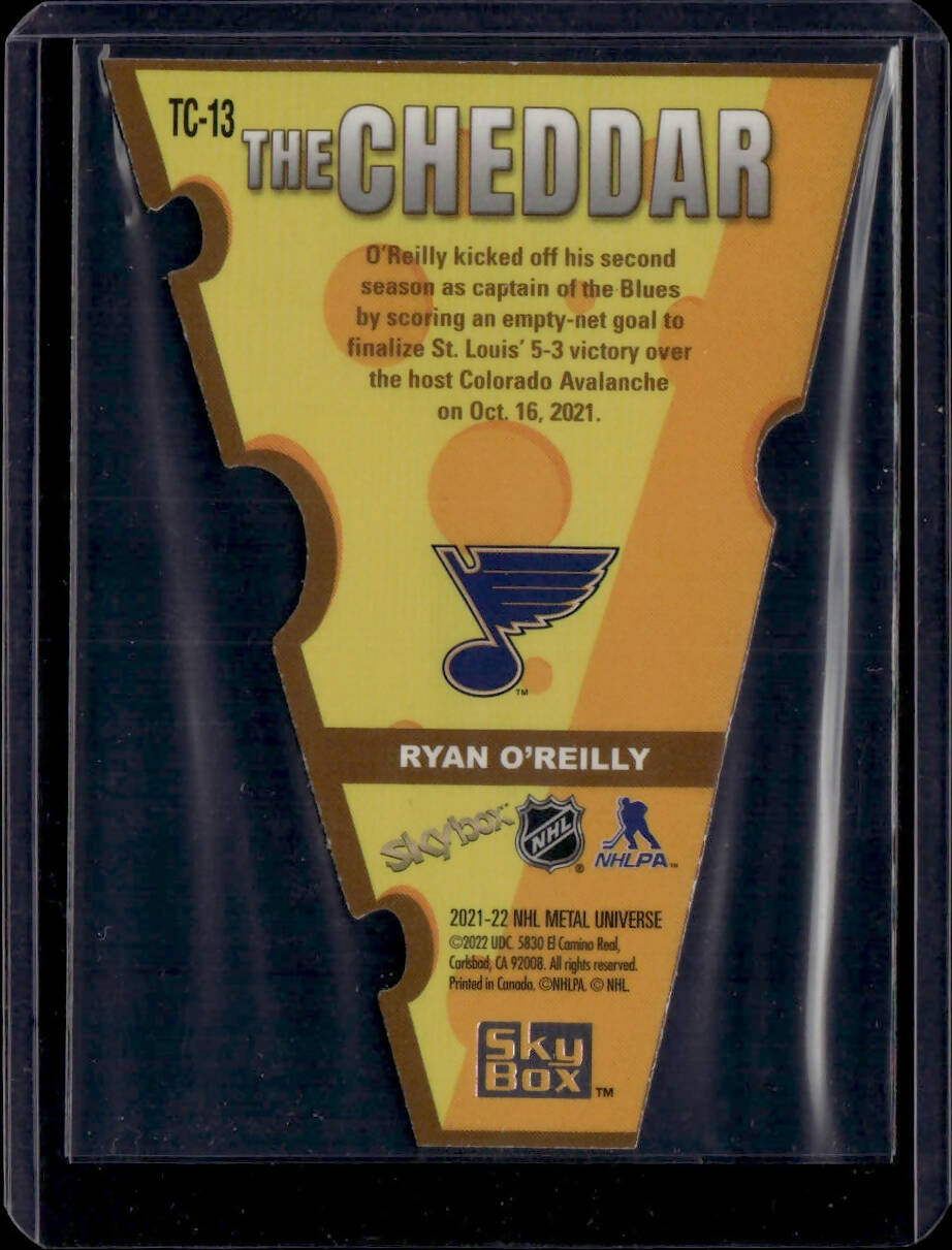 2021-22 Upper Deck Skybox Metal Universe Hockey - The Cheddar #TC-13 Ryan O'Reilly - St. Louis Blues