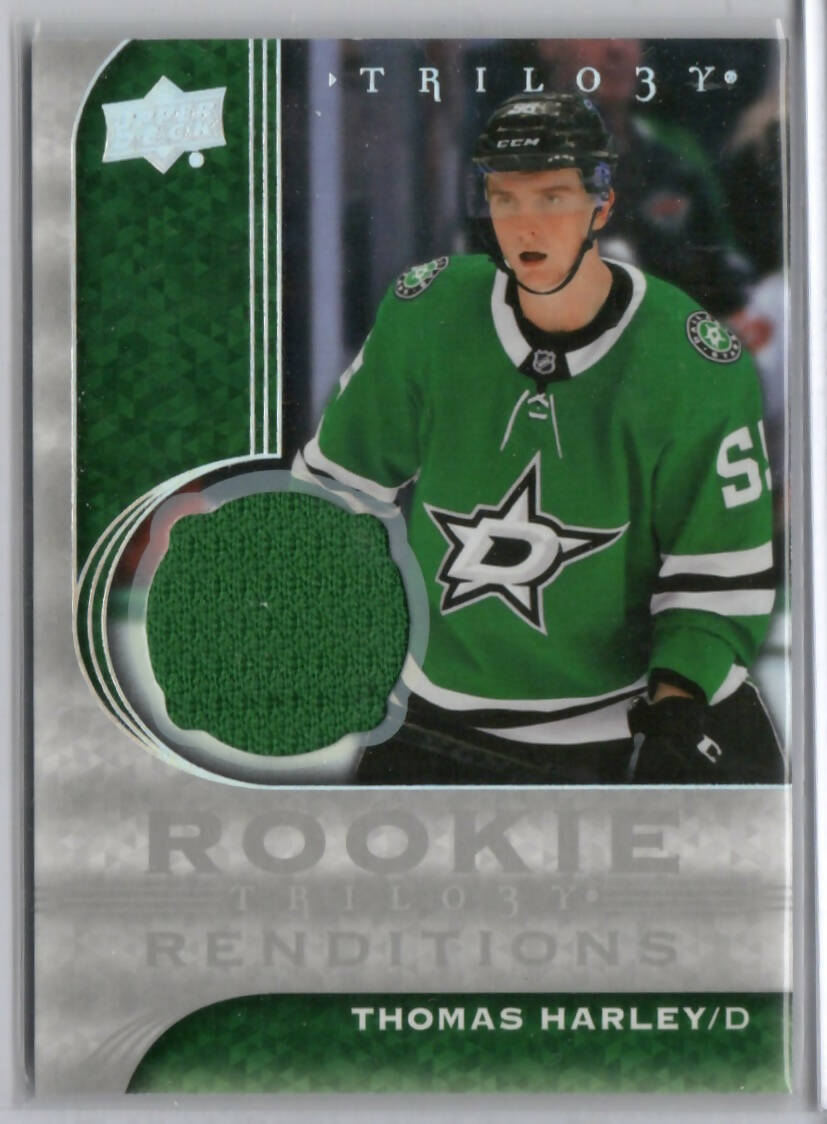 2020-21 Upper Deck Trilogy Hockey - Rookie Renditions - Patch #RR-3 Thomas Harley - Dallas Stars