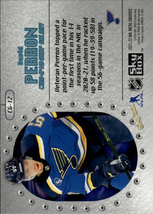 2021-22 Upper Deck Skybox Metal Universe Hockey Championship Galaxy #CG-12 David Perron - St. Louis Blues