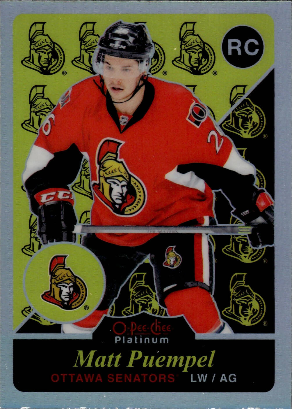 2015-16 O-Pee-Chee Platinum Hockey Retro Rainbow # R77 Matt Puempel - Ottawa Senators