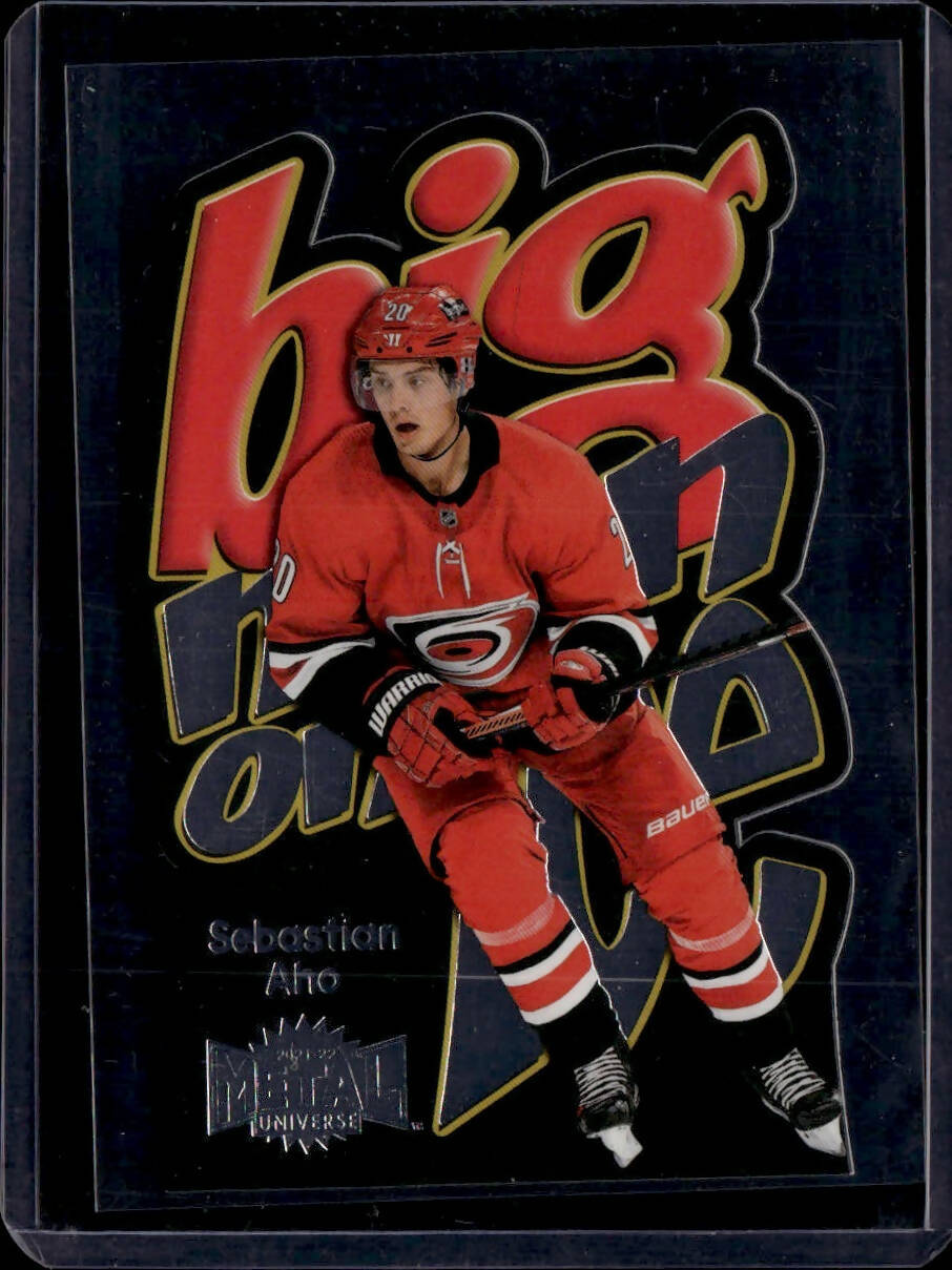 2021-22 Upper Deck Skybox Metal Universe Hockey Big Man On Ice #BM-13 Sebastian Aho - Carolina Hurricanes