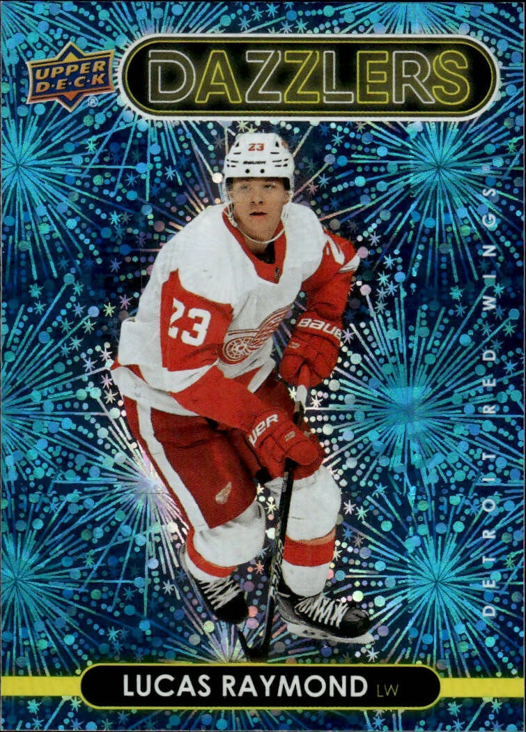 2021-22 Upper Deck Series 2 Hockey - Dazzlers Blue #DZ-68 Lucas Raymond - Detroit Red Wings