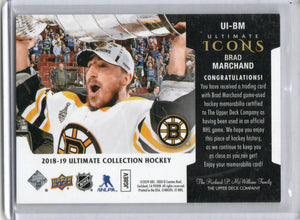 2018-19 Upper Deck Ultimate Collection Hockey - Ultimate Icons - Black #UI-BM Brad Marchand - Boston Bruins