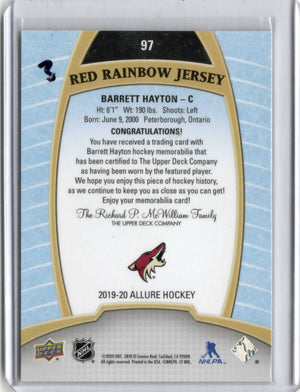 2019-20 Upper Deck Allure Hockey - Base - Red Rainbow Jersey #97 Barrett Hayton - Arizona Coyotes