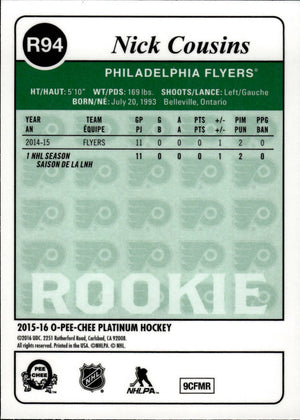 2015-16 O-Pee-Chee Platinum Hockey Retro #R94 Nick Cousins - Philadelphia Flyers