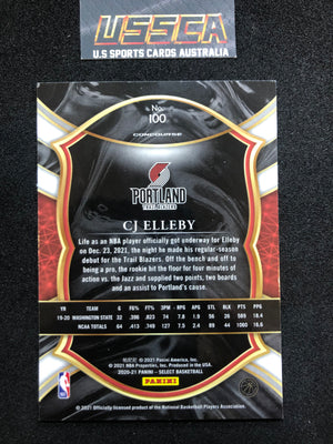 2020-21 Panini Select Basketball Concourse Retail Blue #100 CJ Elleby - Portland Trail Blazers