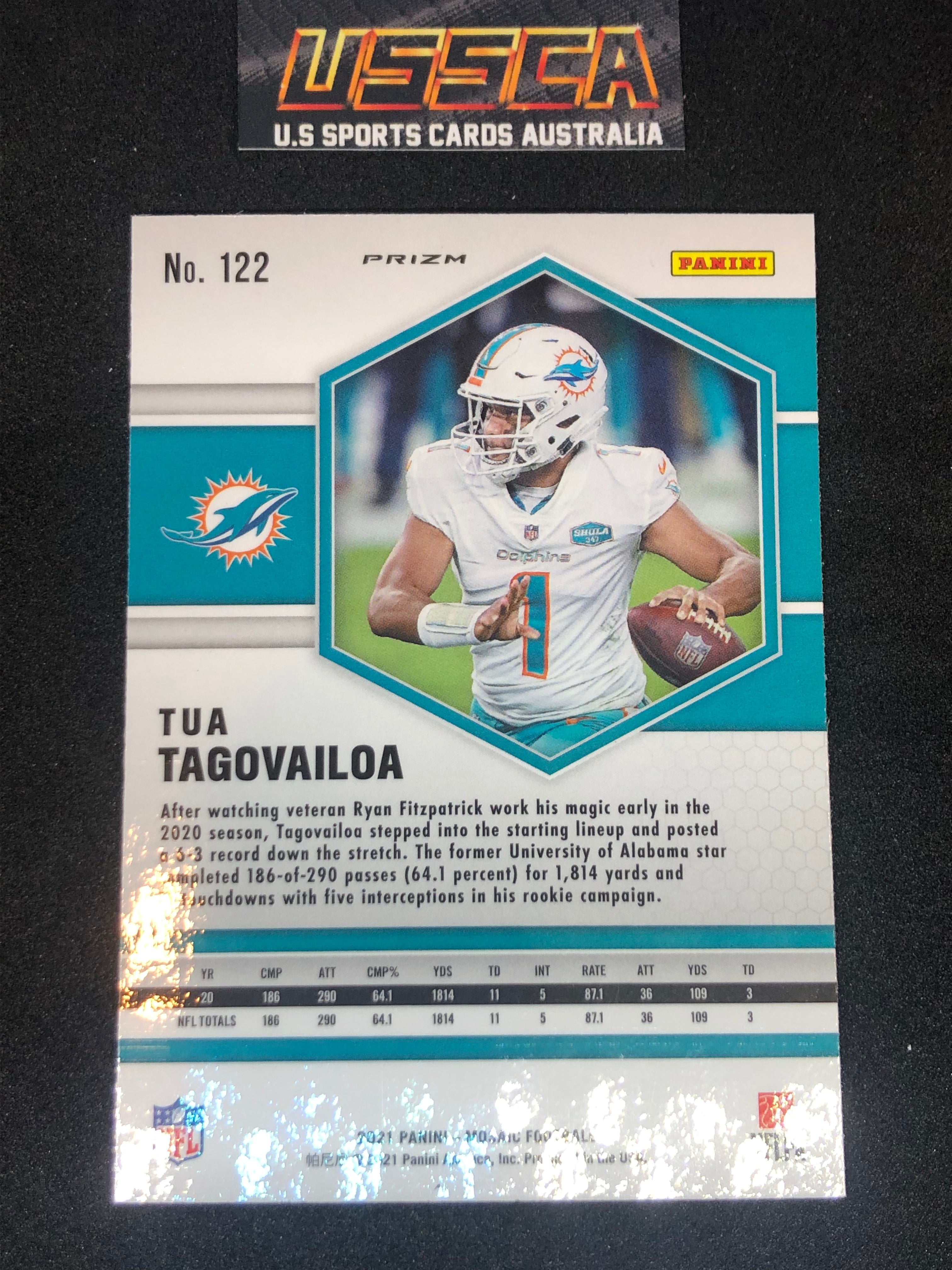 2021 Panini Mosaic - Silver Prizm - Tua Tagovailoa #122