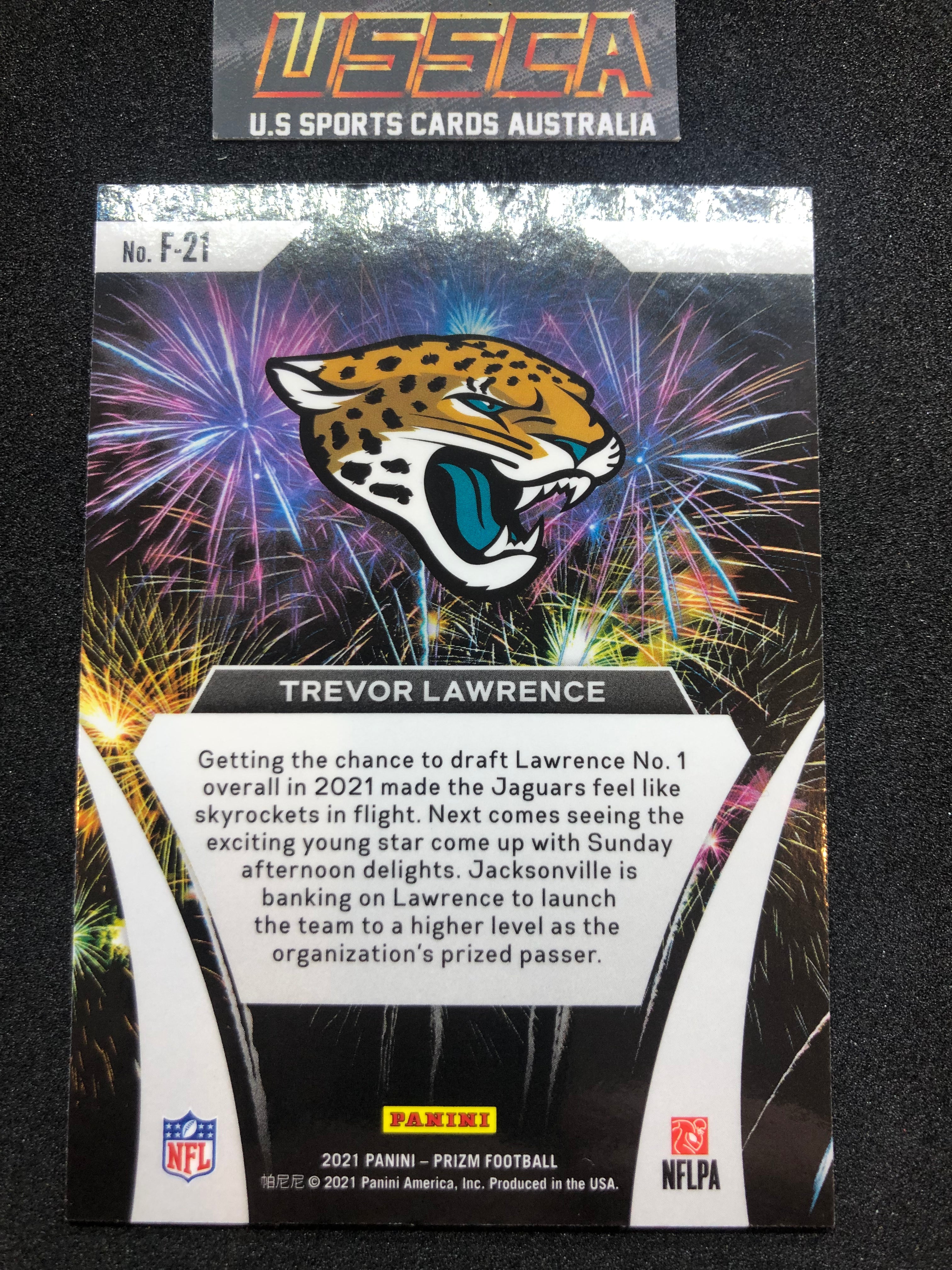 2021 Panini Prizm - Fireworks #F-21 - Trevor Lawrence - Jacksonville Jaguars RC