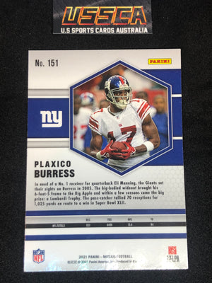 2021 Panini Mosaic Football #151 Plaxico Burrows - New York Giants