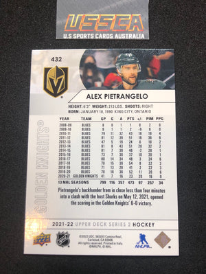 2021-22 Upper Deck Series Two #432 - Alex Pietrangelo - Vegas Golden Knights