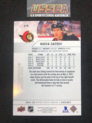 2021-22 Upper Deck Series Two #379 - Nikita Zaitsev - Ottawa Senators