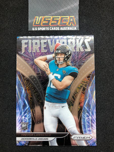 2021 Panini Prizm - Fireworks #F-21 - Trevor Lawrence - Jacksonville Jaguars RC