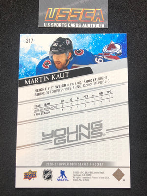 2020-21 Upper Deck Series 1 - Young Guns #217 Martin Kaut - Colorado Avalanche