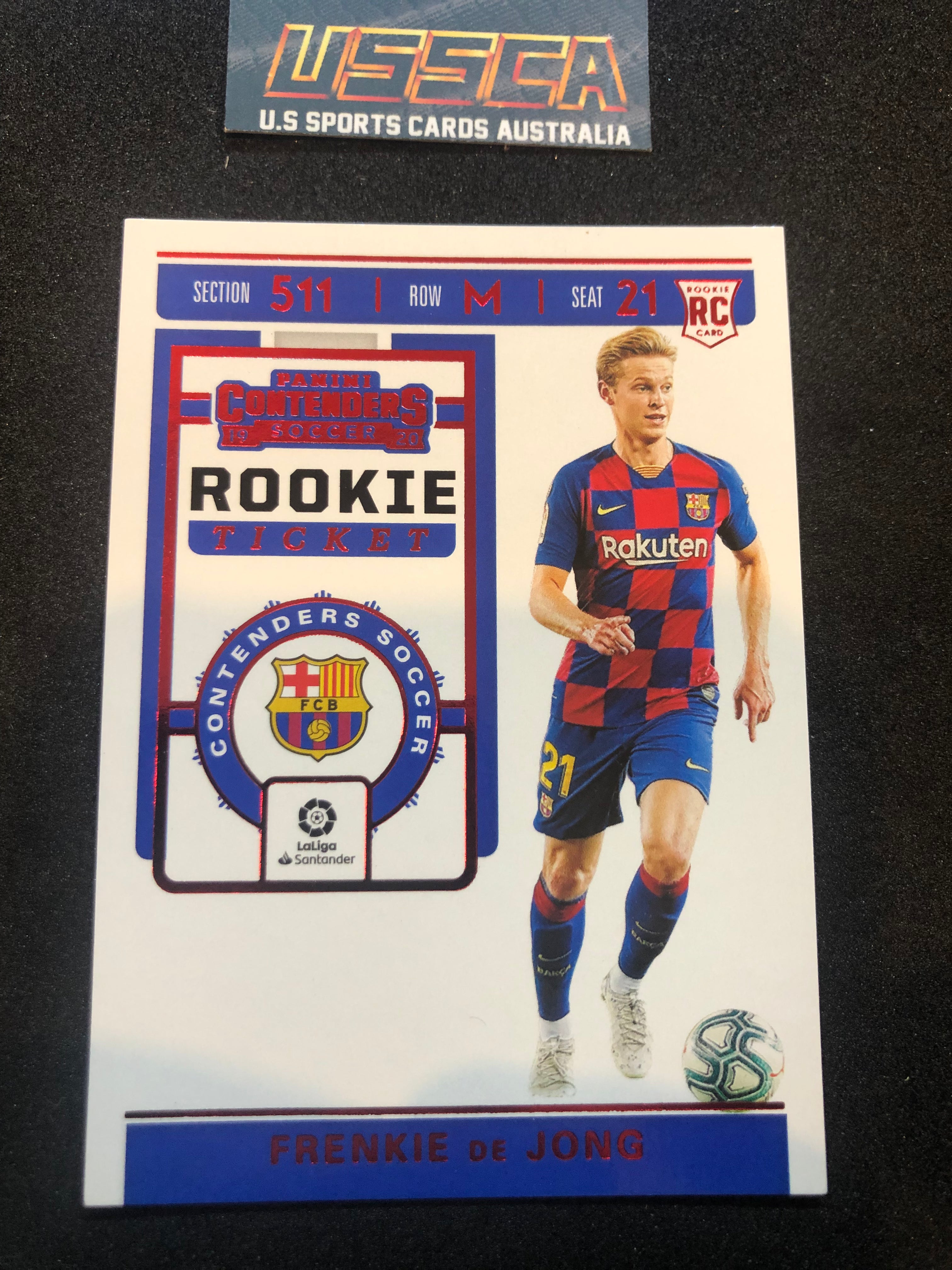 2019-20 Panini Chronicles - Contenders Rookie Ticket - Red #RT-3 - Frankie De Jong - FC Barcelona