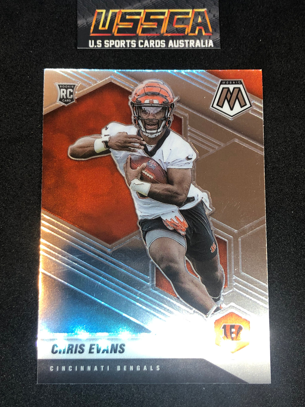 2021 Panini Mosaic Football  #379 Chris Evans - Cincinnati Bangels RC