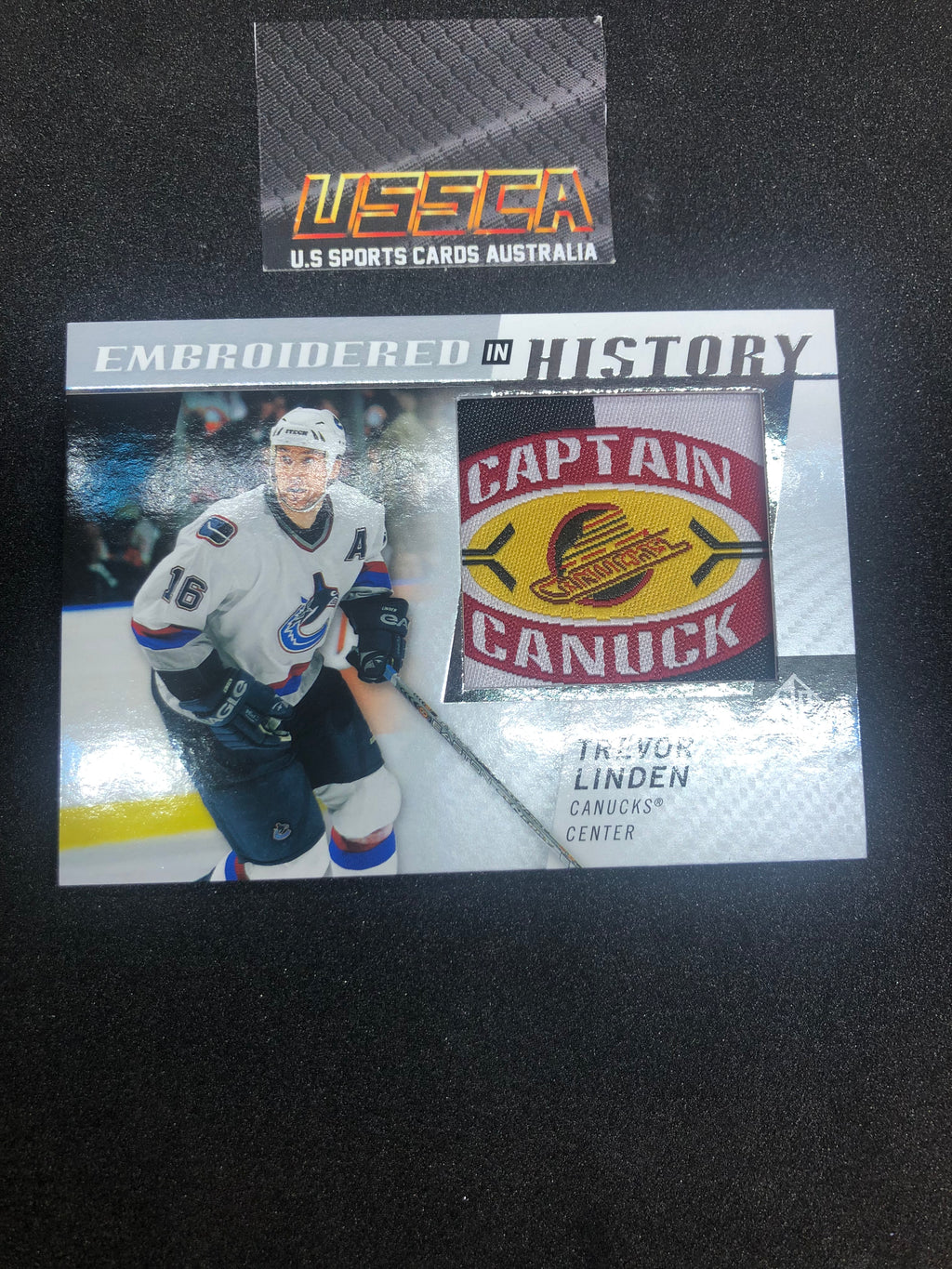 2021-22 Upper Deck SP Game Used - Embroidered in History #52 Trevor Linden - Vancouver Canucks